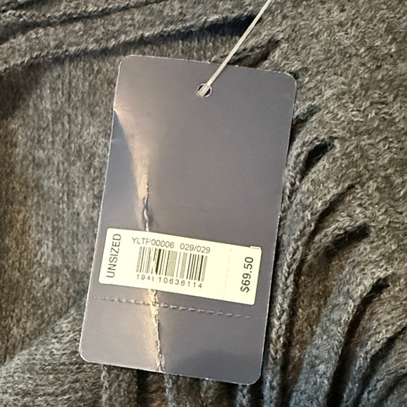 New Lucky Brand Charcoal Knit Scarf Unisex - Picture 3 of 3